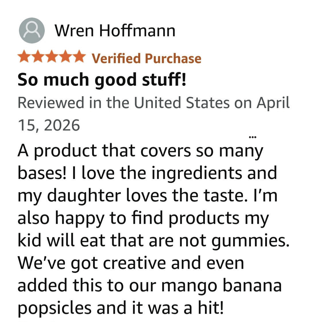 A screenshot of a customer review on a white background. The review is from 'Wren Hoffmann', who is marked as a Verified Purchase with a gold star icon.