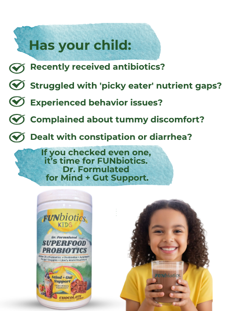 Funbiotics Superfood Probiotic with Lion's Mane – Chocolate, Sugar-Free | For Kids & Adults