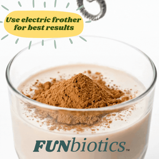 Funbiotics Superfood Probiotic with Lion's Mane – Chocolate, Sugar-Free | For Kids & Adults